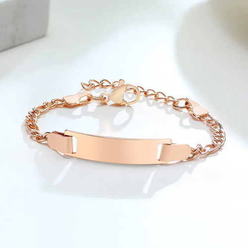 Personalize Baby Name Bracelets Non Allergy Stainless Steel Infant