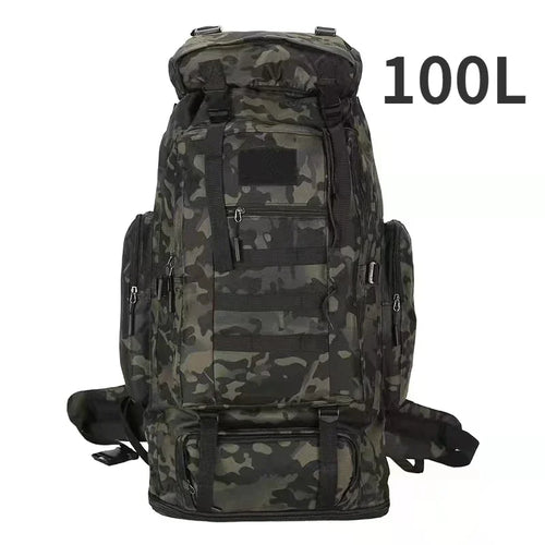 80L/100L  Mountaineering Bag Climb Bag Tactical Backpacks Large