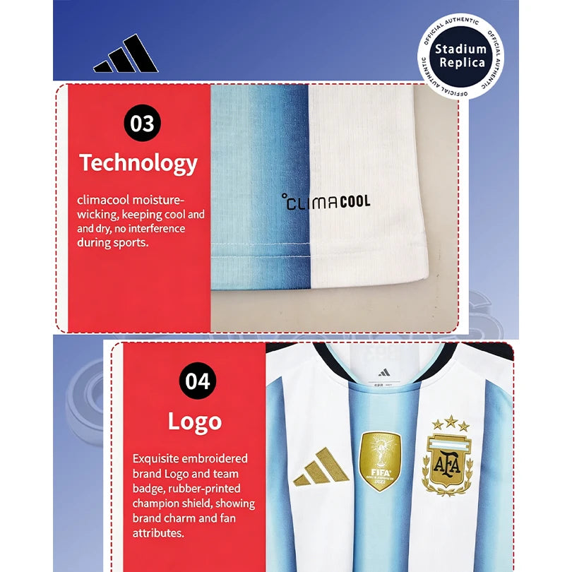 Adidas 2026 World Cup Argentina National Team Home Fan Version