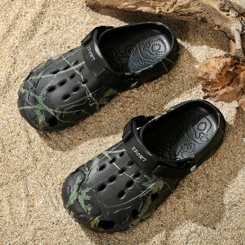 Big Size 46 47 Summer Men Outdoor Clog Sandals Platform Slippers Men