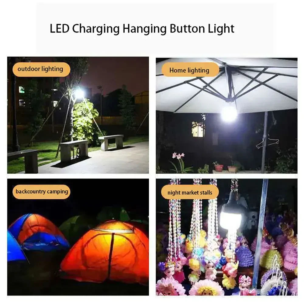 Portable LED Camping Lantern Rechargeable 60W/80W/200W Lamp Bulb High
