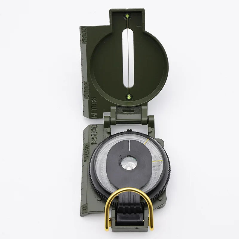 Outdoor Survival Compass Mountaineering Camping Plastic Military Green