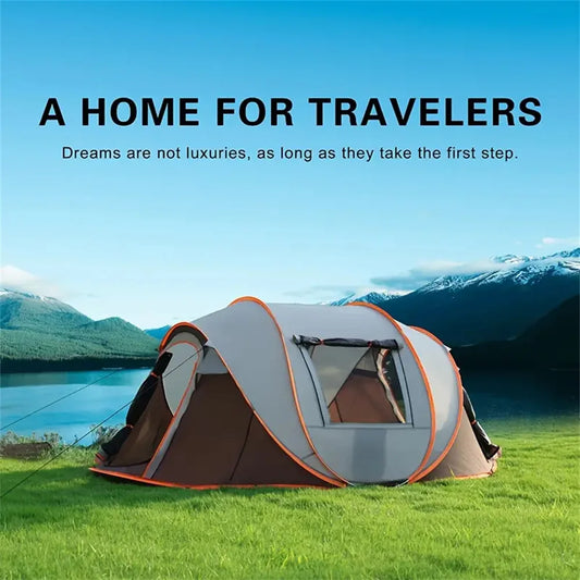 5-8 people quick opening hand throw tent waterproof camping boat tent