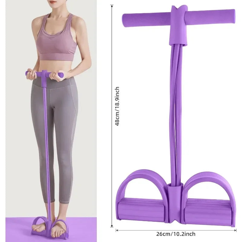 4-Level Resistance Band Tensioner with Non-Slip Handles - Home Fitness
