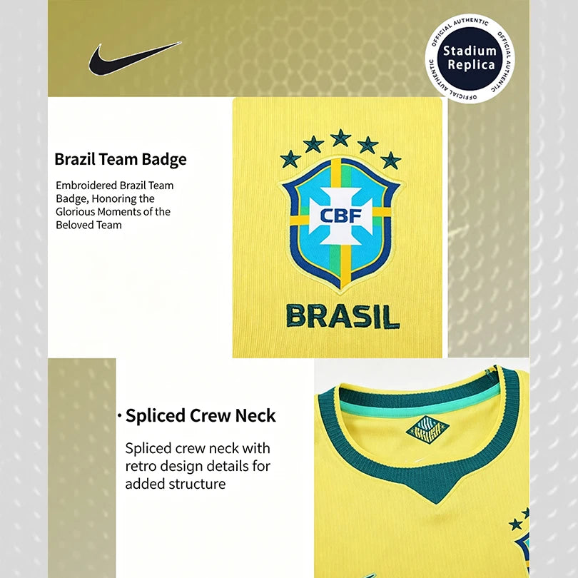 Nike Dri-FIT Unisex 2026 World Cup Brazil Home Fan Version Quick-Dry