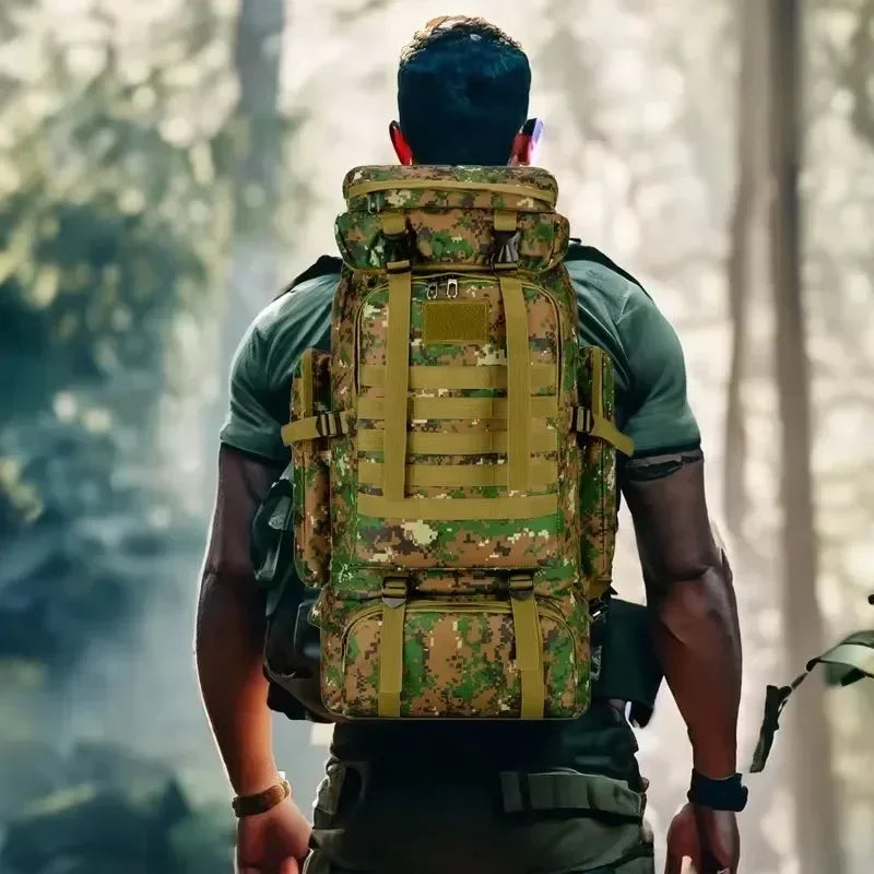 80L/100L  Mountaineering Bag Climb Bag Tactical Backpacks Large