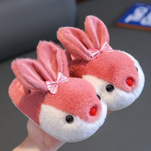 Children Winter Thick Slippers Kids Cotton-padded Shoes Baby Indoor