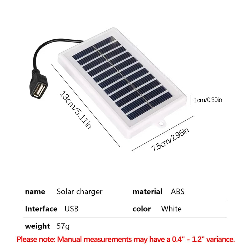 1/2PCS Portable Solar Charger Portable Solar Charger-USB Output for