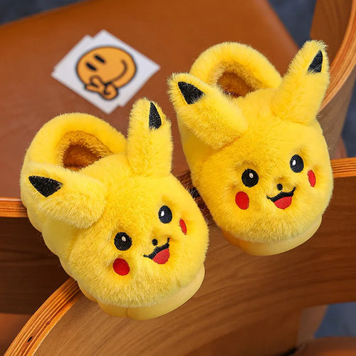 Cute Pikachu Autumn/Winter Cotton Slippers Cover Heel Cute Cartoon