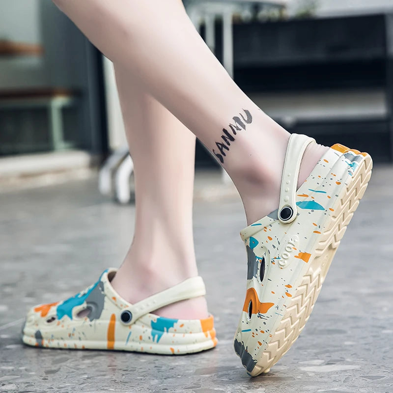Croc Shoes, Summer Trendy Outdoor Sports Beach Slippers, Non-Slip,