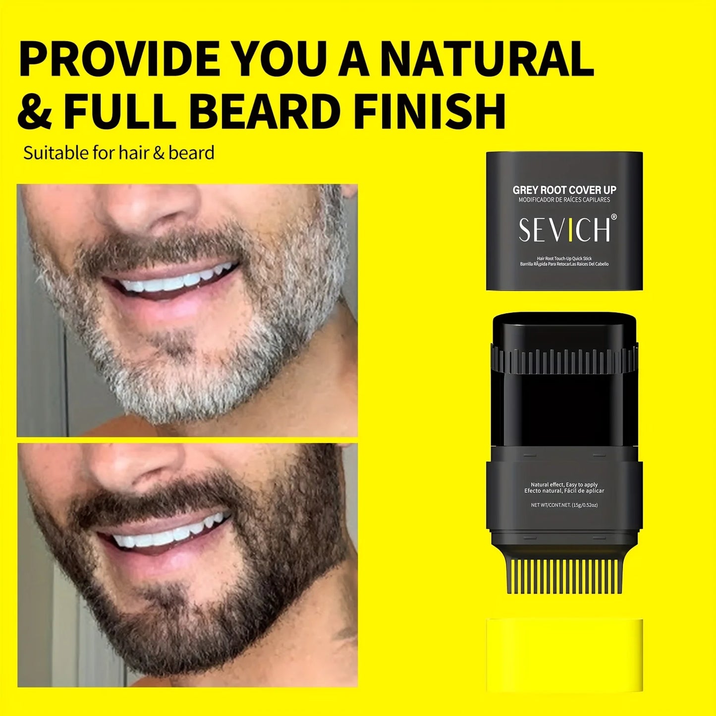 Hair Color Stick For Men & Women Quickly Covers Gray White Hair