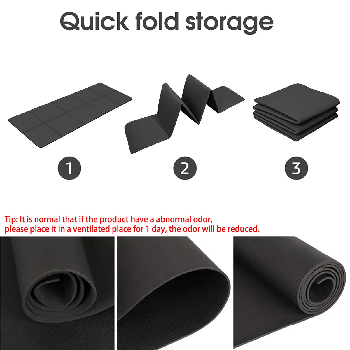 Foldable Yoga Mat Eco Friendly EVA Folding Travel Fitness Exercise Mat