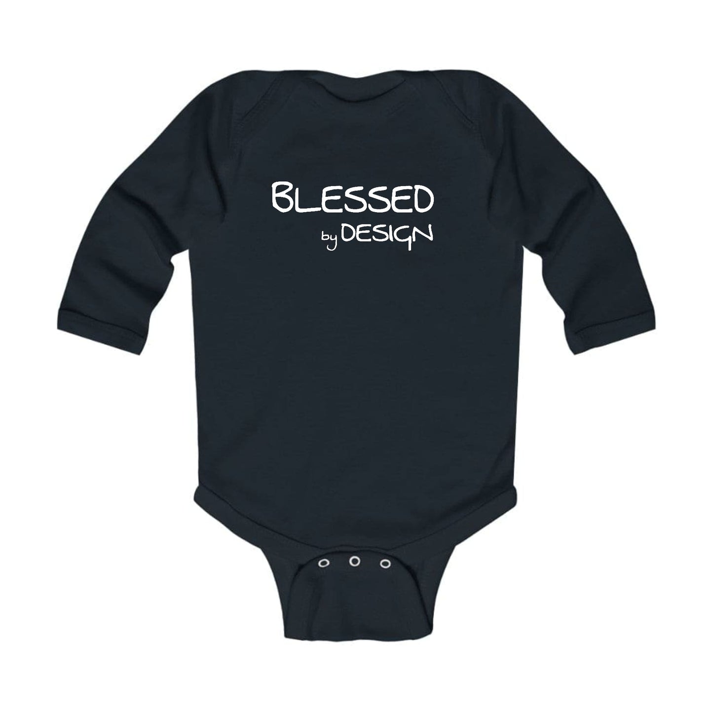 Infant Long Sleeve Graphic T-shirt - Blessed by Design - Inspirational