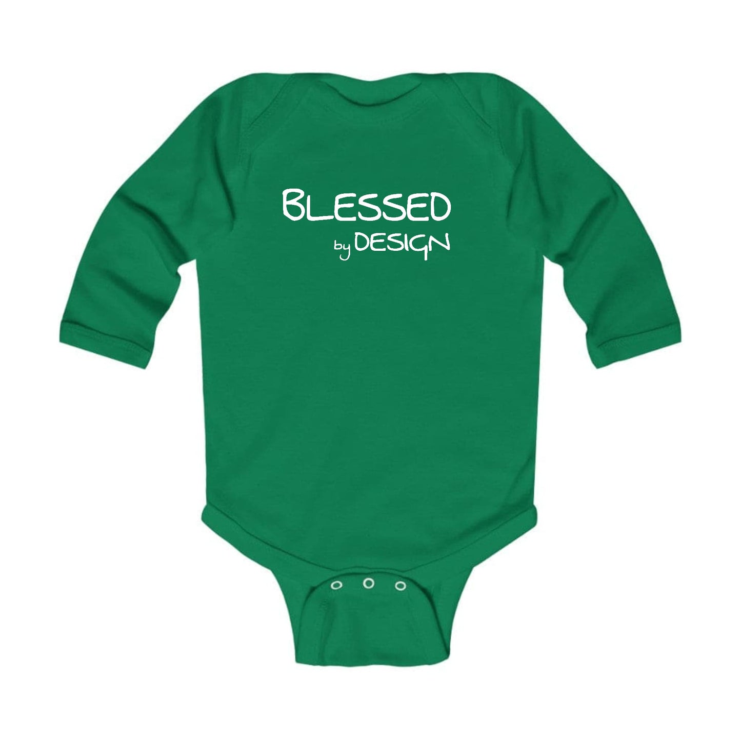 Infant Long Sleeve Graphic T-shirt - Blessed by Design - Inspirational