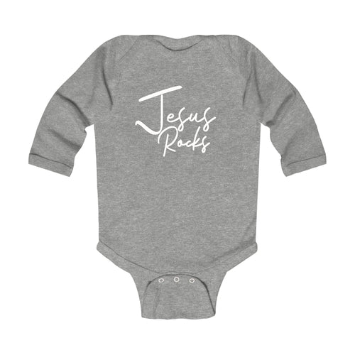 Infant Long Sleeve Graphic T-shirt - Jesus Rocks Print