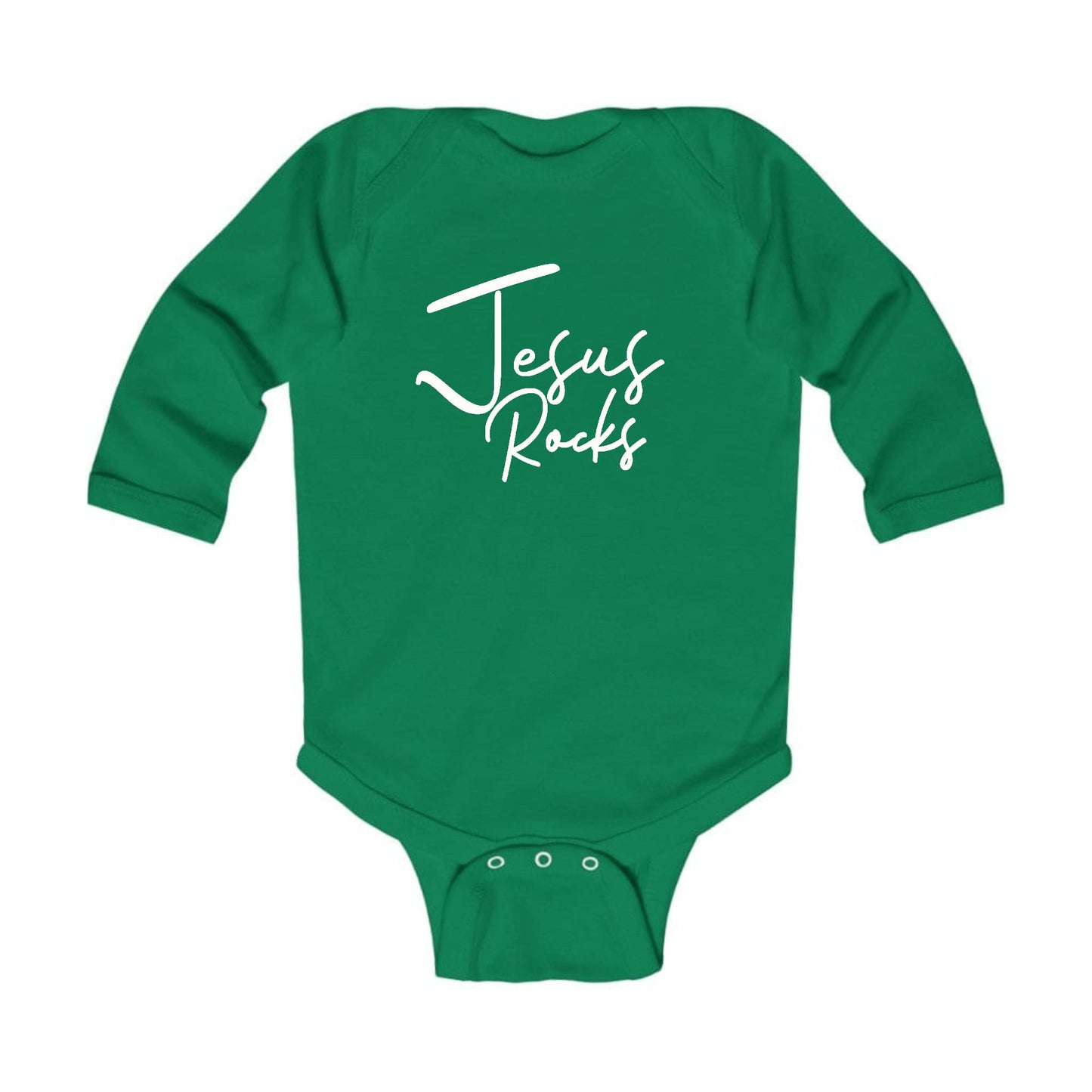 Infant Long Sleeve Graphic T-shirt - Jesus Rocks Print