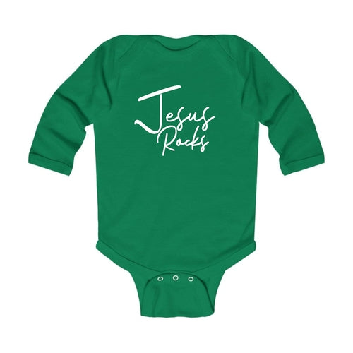 Infant Long Sleeve Graphic T-shirt - Jesus Rocks Print