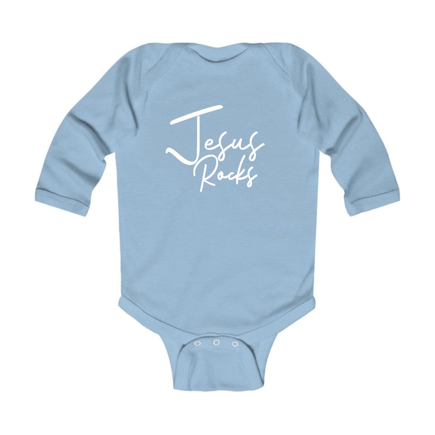 Infant Long Sleeve Graphic T-shirt - Jesus Rocks Print