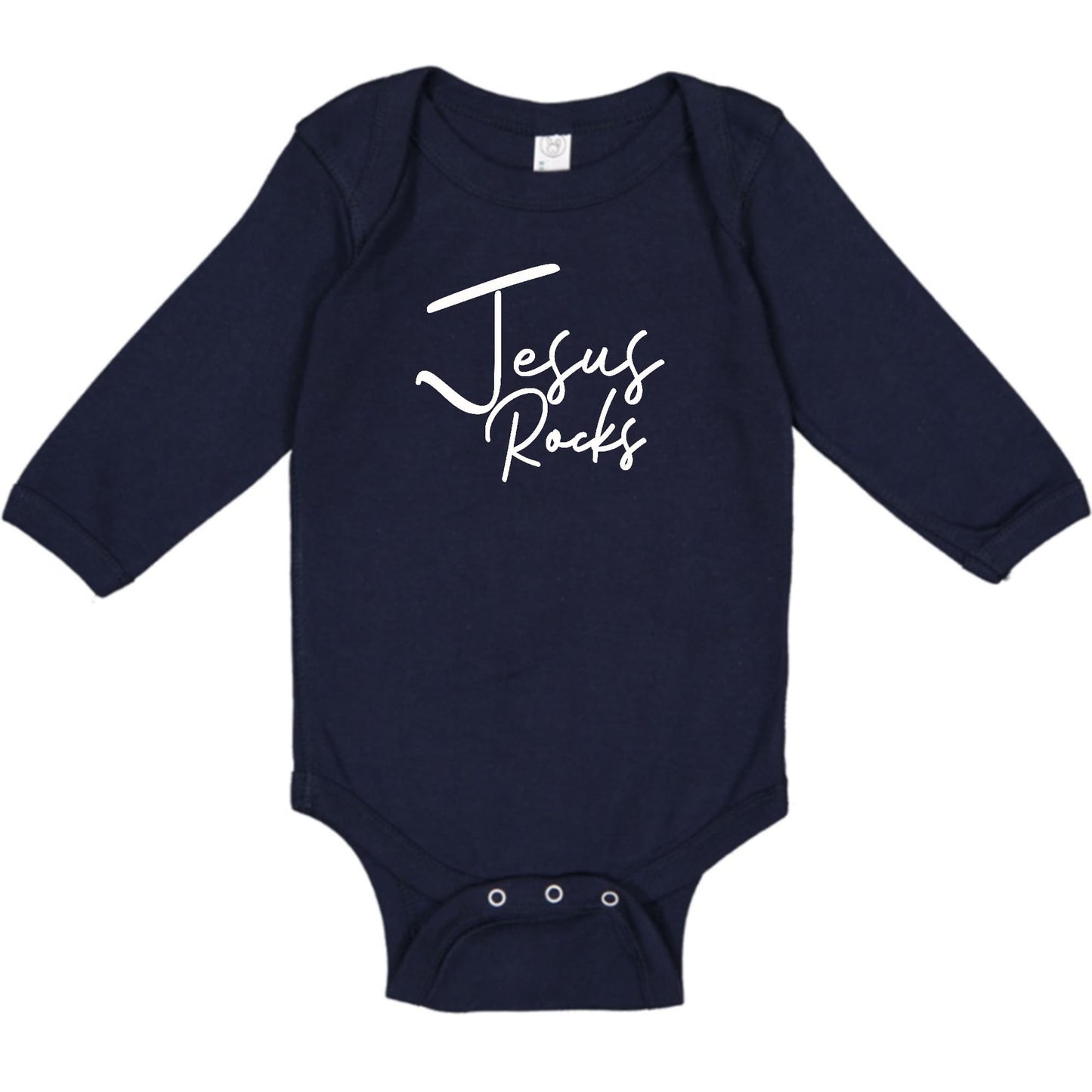 Infant Long Sleeve Graphic T-shirt - Jesus Rocks Print