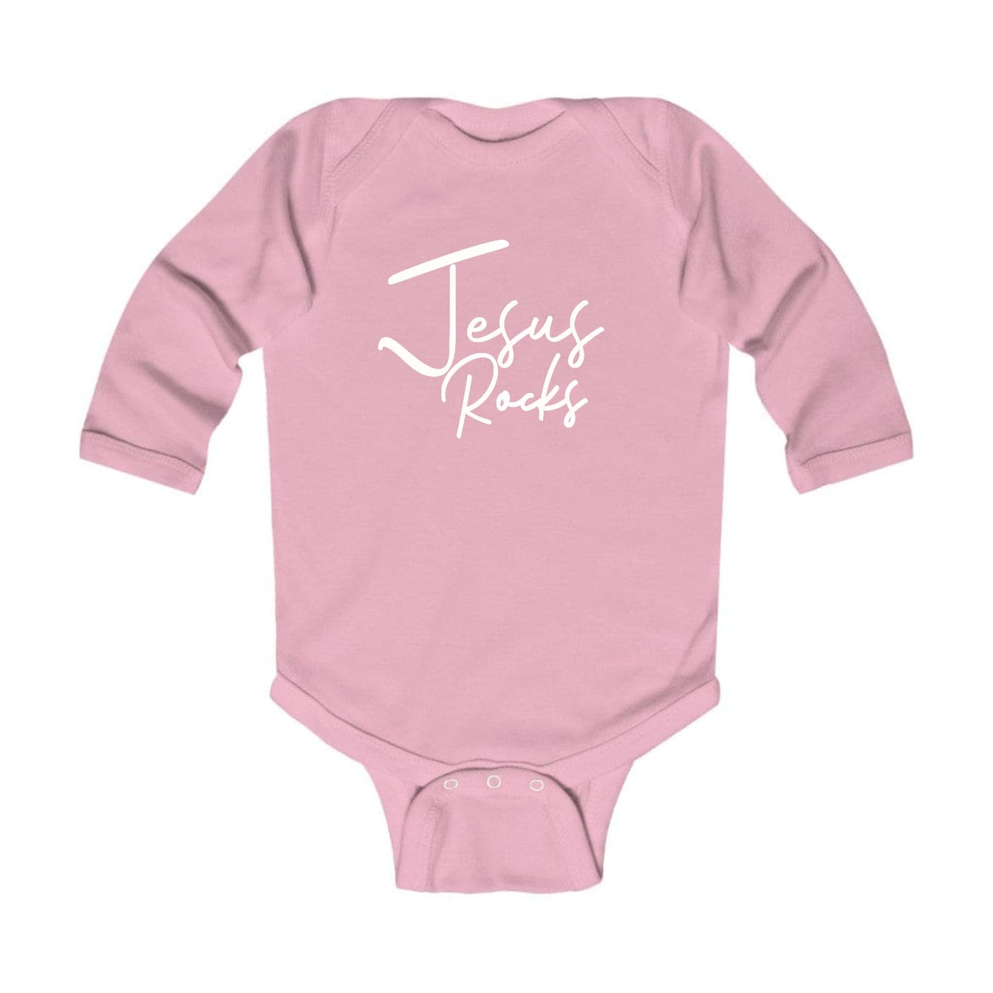 Infant Long Sleeve Graphic T-shirt - Jesus Rocks Print