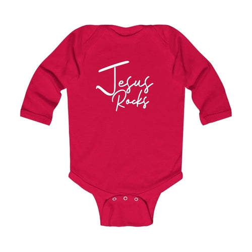Infant Long Sleeve Graphic T-shirt - Jesus Rocks Print