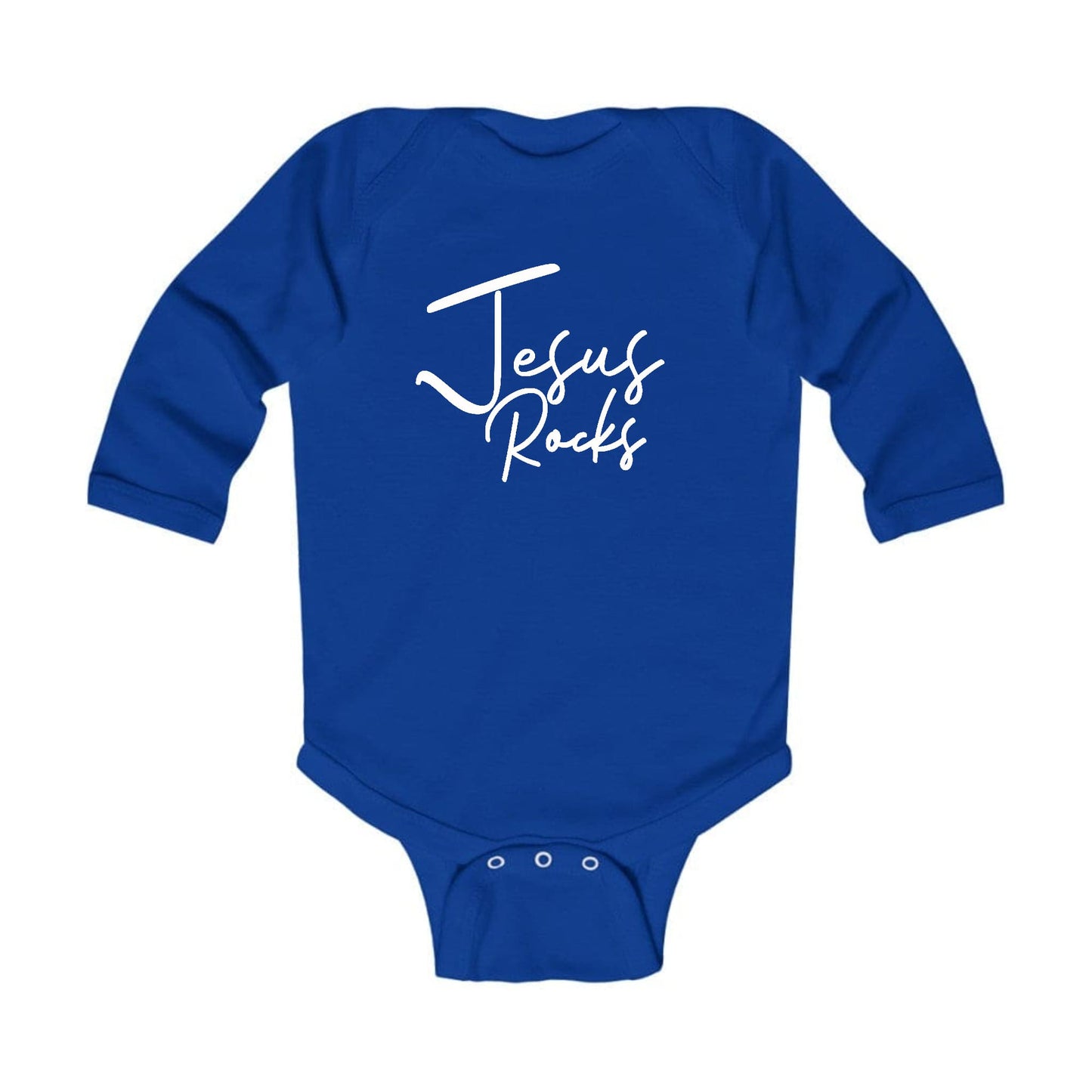 Infant Long Sleeve Graphic T-shirt - Jesus Rocks Print