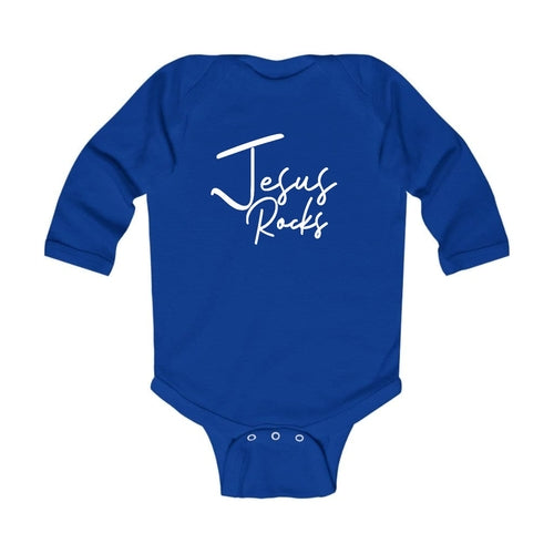 Infant Long Sleeve Graphic T-shirt - Jesus Rocks Print