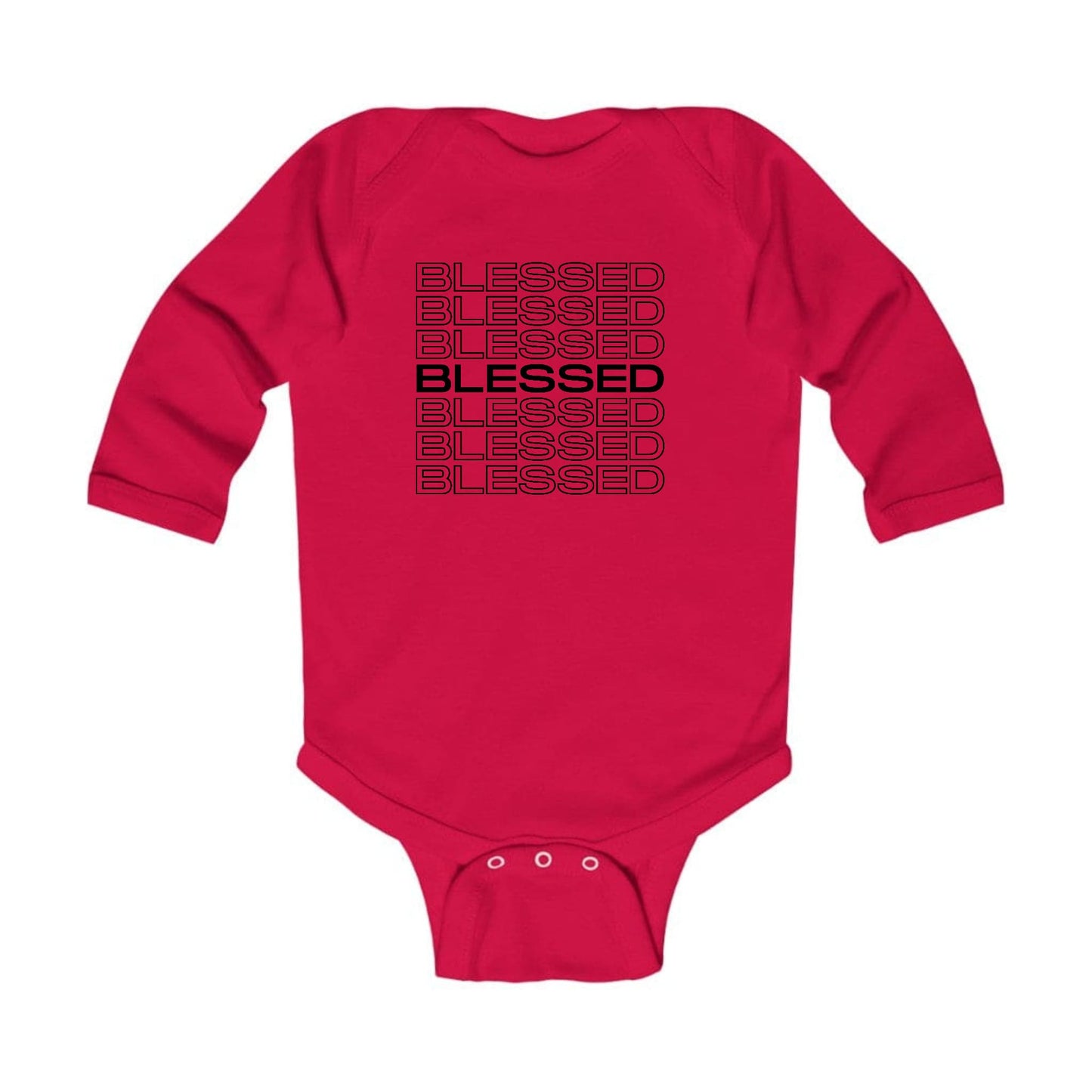 Infant Long Sleeve Graphic T-shirt Stacked Blessed Print